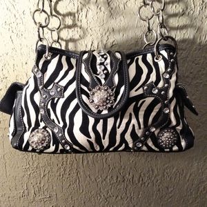 Zebra printed purse